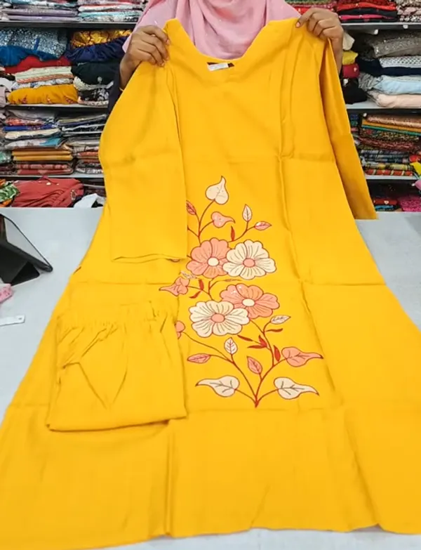 Heavy Vatican Fully Embroidery Top with Plazzo Bottom  | TS3150